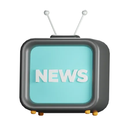 Tv News 3D Icon