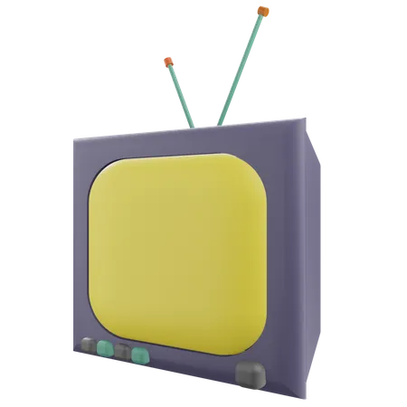3 D Rendering Tv Old Illustration 3D Icon