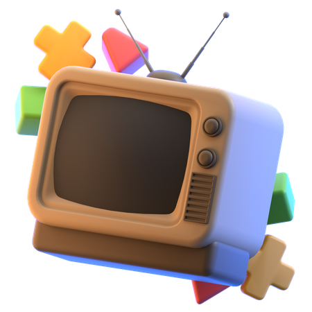 Televisão retrô  3D Icon