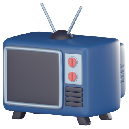Televisão retrô  3D Icon