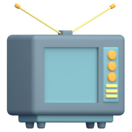 Televisão retrô  3D Icon