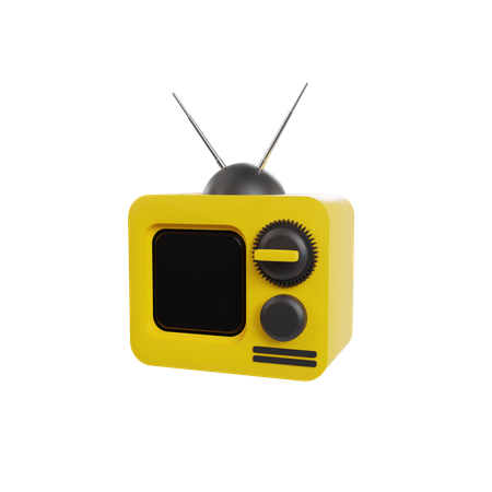 Televisão retrô  3D Icon