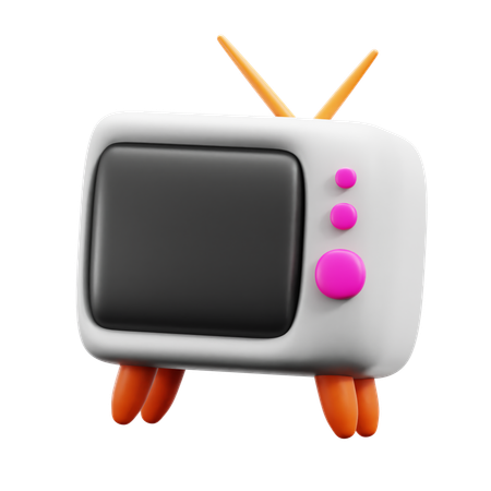 Televisão retrô  3D Icon