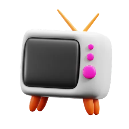 Televisão retrô  3D Icon