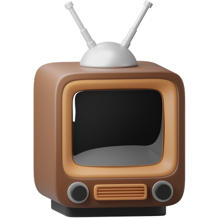 Televisão retrô  3D Icon