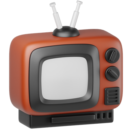 Televisão retrô  3D Icon