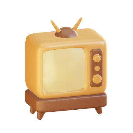 Televisão retrô  3D Icon