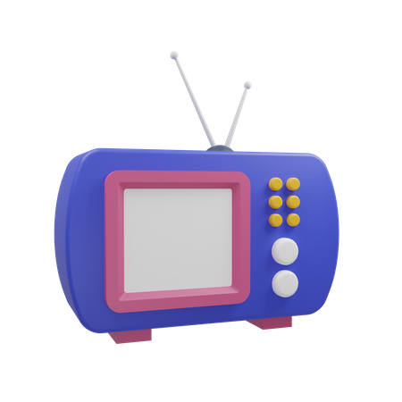 Televisão retrô  3D Icon