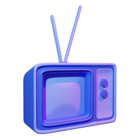 Televisão retrô  3D Icon