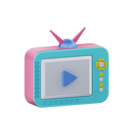 Televisão retrô  3D Icon