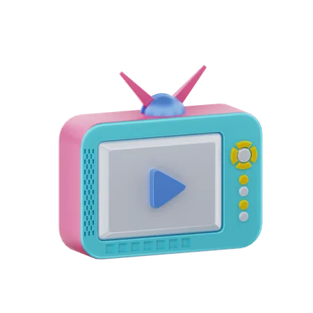 Televisão retrô  3D Icon