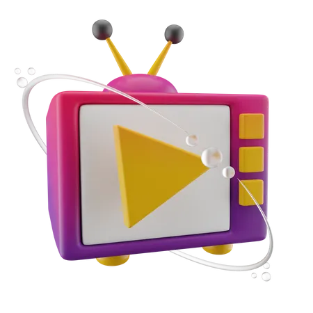 Televisão retrô  3D Icon