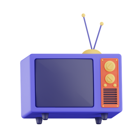 Televisão retrô  3D Icon