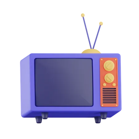 Televisão retrô  3D Icon