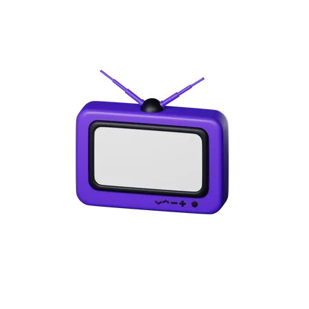 Televisão retrô  3D Icon