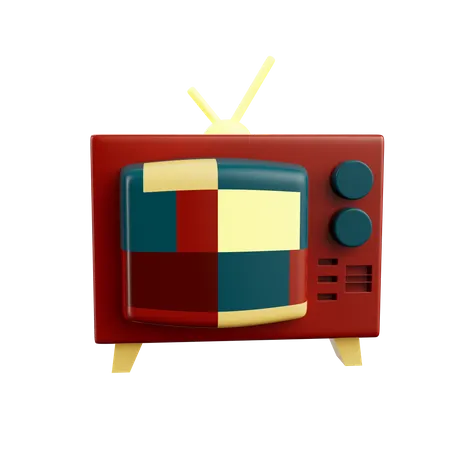 Televisão retrô  3D Icon