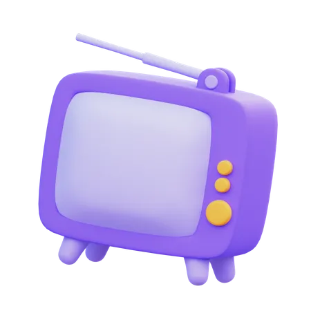 Televisão retrô  3D Icon