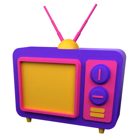 Televisão retrô  3D Icon