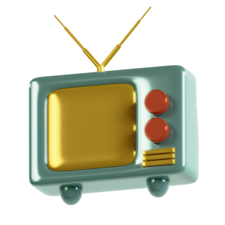 Televisão retrô  3D Icon