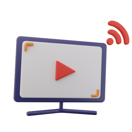 TV sans fil  3D Icon