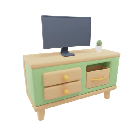 Fernsehschrank  3D Icon