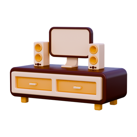 Tv Table  3D Icon