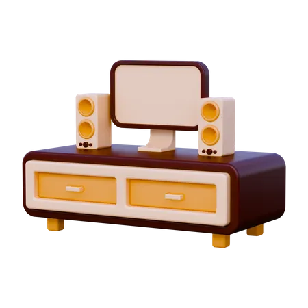 Tv Table  3D Icon