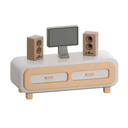 Tv Table  3D Icon
