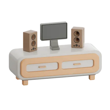 Tv Table  3D Icon