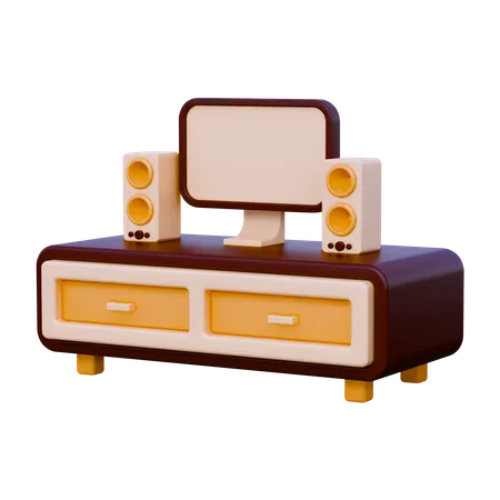 Tv Table 3D Icon