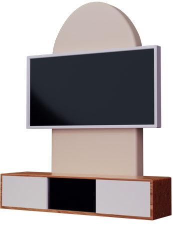 Tv Table  3D Illustration