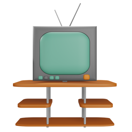 Fernseher und Regal  3D Icon