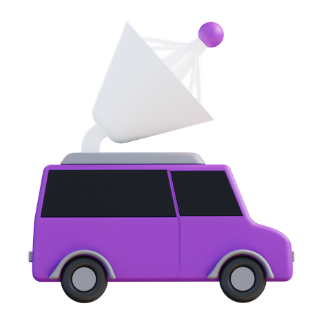 Tv Van  3D Icon