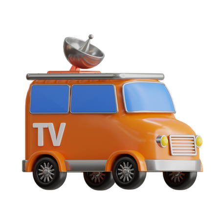 Tv Van  3D Icon