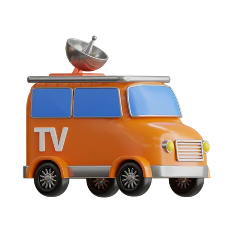 Tv Van  3D Icon