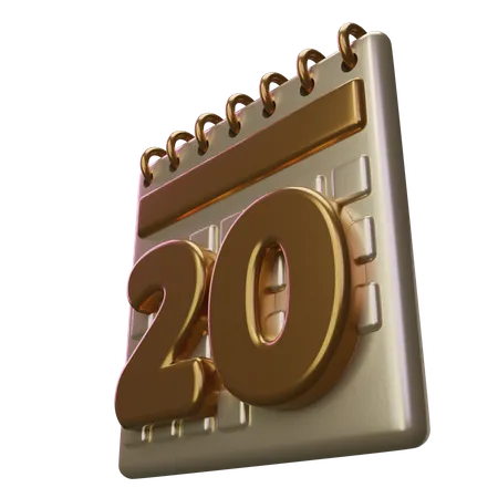 Twenty Calendar  3D Icon
