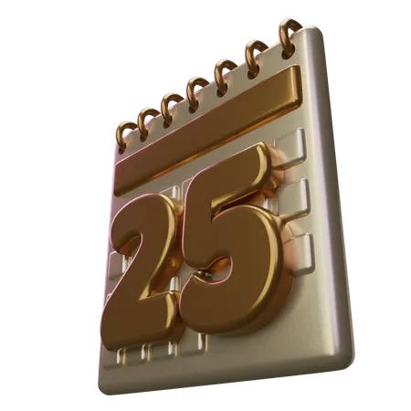 Twenty Five Calendar  3D Icon