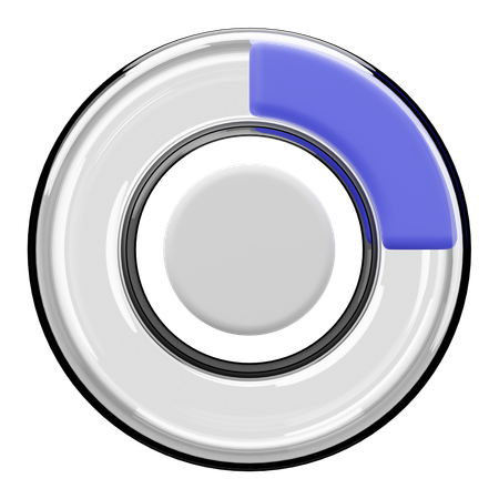 Twenty Five Percent Chart  3D Icon