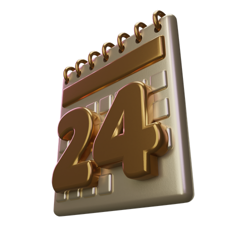 Twenty Four Calendar  3D Icon