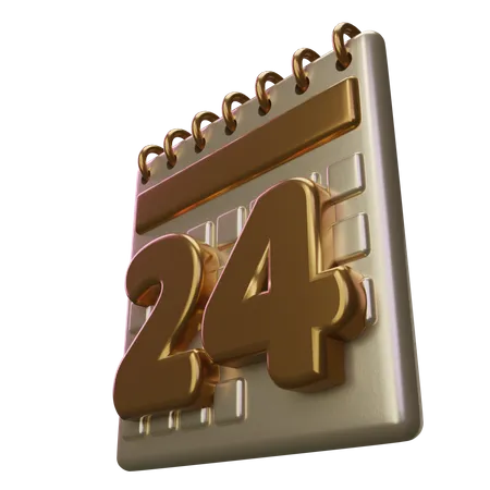 Twenty Four Calendar  3D Icon