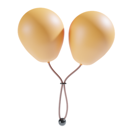 Twin Balloon  3D Icon