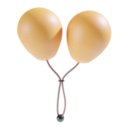 Twin Balloon  3D Icon