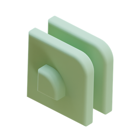 Twin Extruded Square Plate 3D Illustration