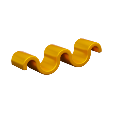 Twin Squiggly Lines  3D Icon