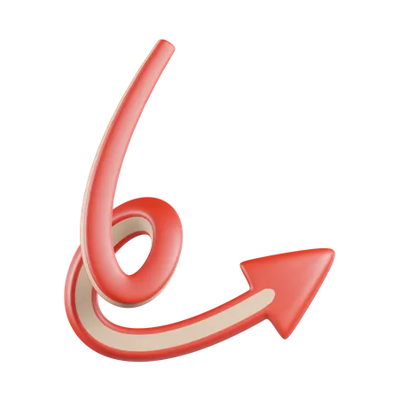 Twirl Arrow  3D Icon