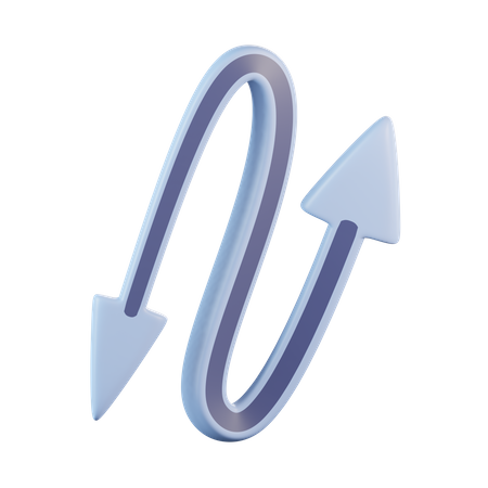 Twirl Double Arrow  3D Icon