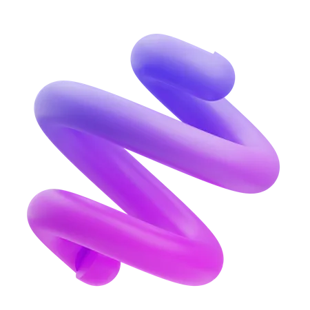 Twist Shape  3D Illustration