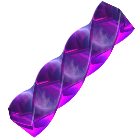 Twisted Bar Shape  3D Icon
