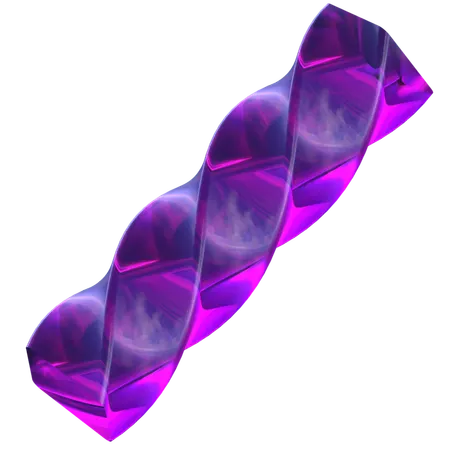 Twisted Bar Shape  3D Icon