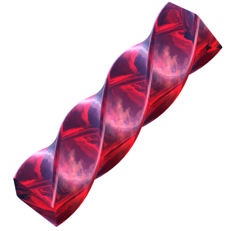 Twisted Bar Shape  3D Icon